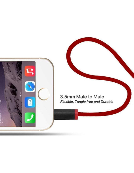 Cable de audio de reemplazo LearSoon 1.4m con micrófono para Beats