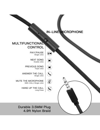 Auriculares Olyre LX-AD para Niños con Micrófono - Negro