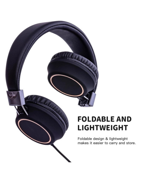 Auriculares Olyre LX-AD para Niños con Micrófono - Negro