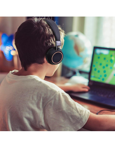 Auriculares Olyre LX-AD para Niños con Micrófono - Negro
