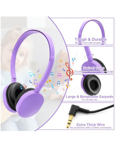 Auriculares con Cable LOVE-FEEL para Niños - Paquete de 12 Colores 2