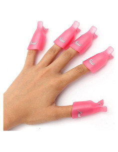 Clip de Remoción de Esmalte de Uñas HiMo 10 Piezas Rosa