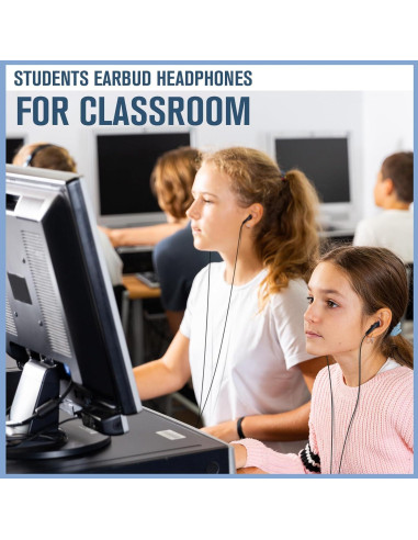 Auriculares Konohan 100 Piezas para Estudiantes Negro 3.5mm