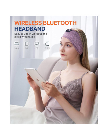 Auriculares para dormir Bluetooth 5.4 Perytong diadema HD