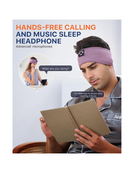 Auriculares para dormir Bluetooth 5.4 Perytong diadema HD Auriculares para dormir Bluetooth 5.4 Perytong diadema HD