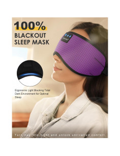 Máscara de dormir Bluetooth ZHENYEMEI con auriculares 3 en 1 2