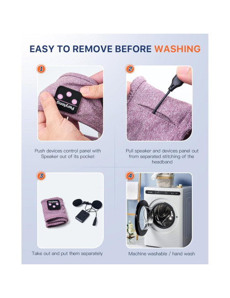 Auriculares para dormir Bluetooth 5.4 Perytong diadema HD Auriculares para dormir Bluetooth 5.4 Perytong diadema HD