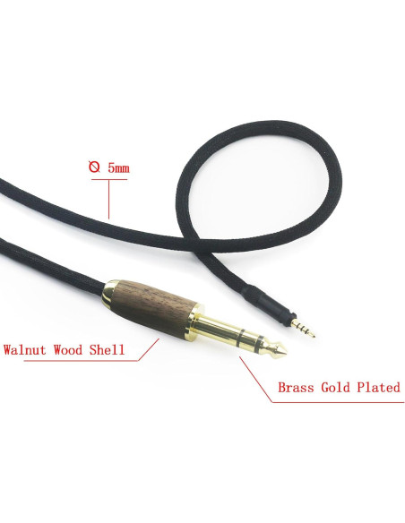 Cable de Audio 6.35mm NewFantasia 2m Cobre Baño Plata Sennheiser