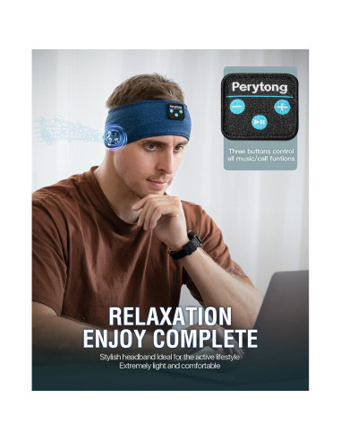 Auriculares Bluetooth Perytong PES01 para dormir, diadema cómoda