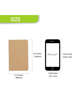Cuaderno de Bolsillo TWONE 6 Mini Tapa Blanda Kraft 8.9x14cm 2