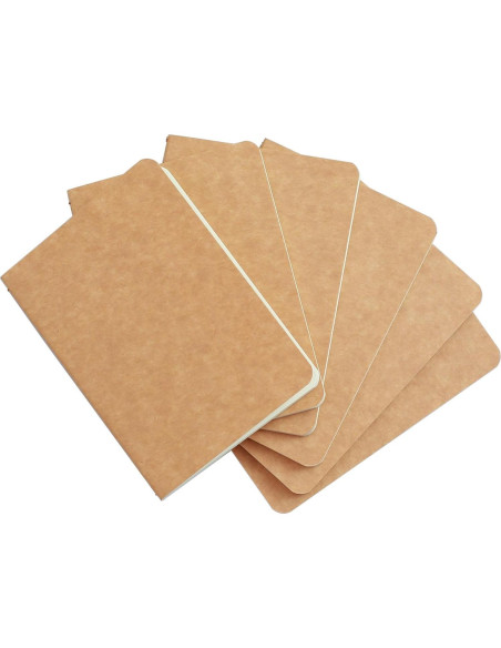 Cuaderno de Bolsillo TWONE 6 Mini Tapa Blanda Kraft 8.9x14cm