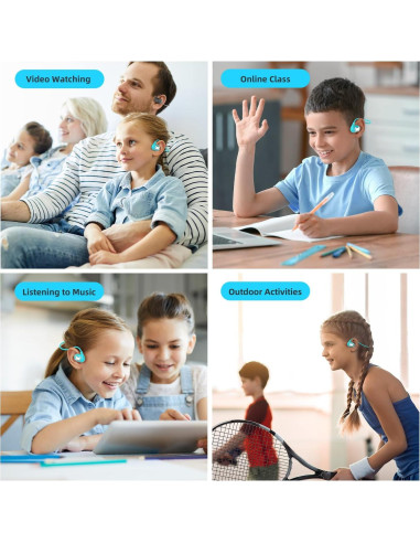 Auriculares Bluetooth LK15 para Niños - Conducción Abierta, 85dB