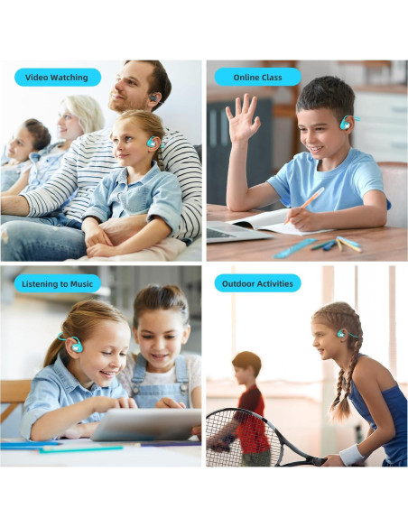 Auriculares Bluetooth LK15 para Niños - Conducción Abierta, 85dB