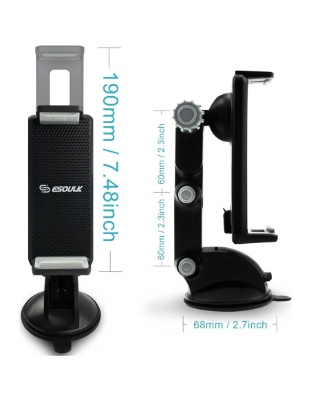 Soporte Universal para Tableta Esoulk en Parabrisas - Ajustable