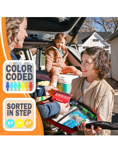 Kit de Primeros Auxilios 380 Piezas EVERLIT CARE Negro 2