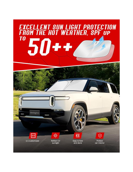 Protector Solar Parabrisas Mekdghro para Rivian R1S 2022-2025