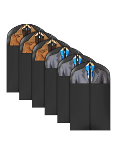 Bolsa de Traje Univivi 101.6 cm con Ventana - Juego de 6 - Negro