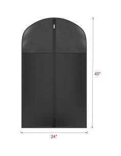 Bolsa de Traje Univivi 101.6 cm con Ventana - Juego de 6 - Negro 2