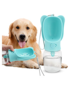 Botella de Agua y Comida para Perros VINGVO 350ml Azul