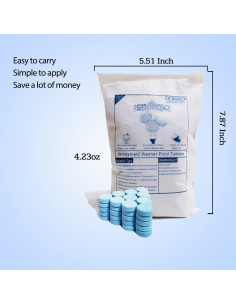 Tabletas de Lavado de Parabrisas DOKIKO 50 Pcs - 397.5 Litros 2