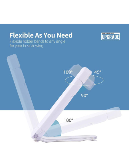 Luz de Lectura Recargable USB EGWASER Blanca 3 Modos LED