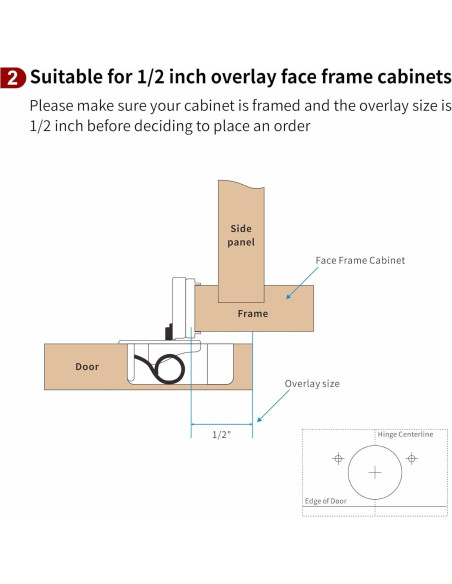 Bisagras de Cierre Suave STIANC 1/2" 2 Paquetes 105 Grados