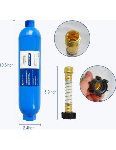 Filtro de Agua Inline Hourleey para RV - 2 Paquetes, 0.84 kg 2