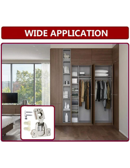 Bisagras de Cierre Suave STIANC 1/2" 2 Paquetes 105 Grados