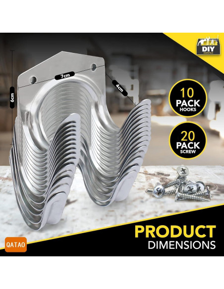 10 Ganchos de Pared Qatao para Almacenamiento de Herramientas