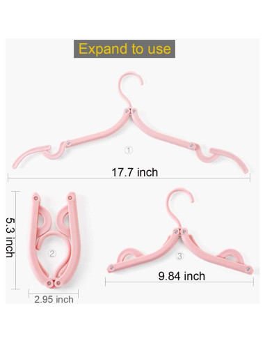 Perchas de Viaje YOUOWO 12 Pcs Plegables Antideslizantes