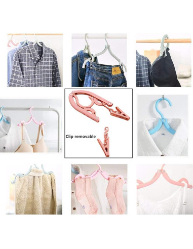 Perchas de Viaje YOUOWO 12 Pcs Plegables Antideslizantes