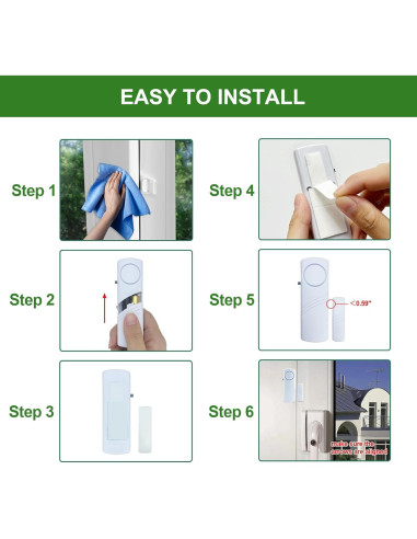 Alarma de Puerta y Ventana FinesHouse 90dB - 10 Paquete