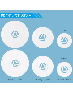 Tapa de Carrete de Hilo Waydress - 6 Piezas, Tamaños 25-45 mm 2