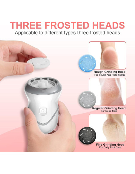 Removedor de Callos Eléctrico HQISTAR con Aspiración y 3 Cabezas Removedor de Callos Eléctrico HQISTAR con Aspiración y 3 Cabezas