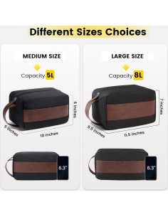 Bolsa de Aseo Vorspack Grande Resistente al Agua Negra 2