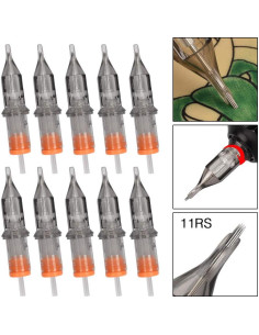Agujas de Cartucho para Tatuaje ATOMUS 20pcs 11RS Desechables 2