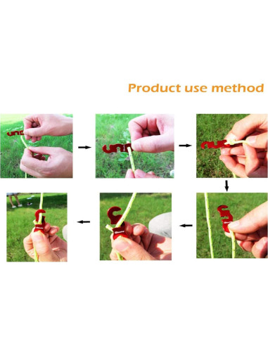 Pinzas para Lonas Sudopru 14 Pcs Clips y Cuerdas Impermeables