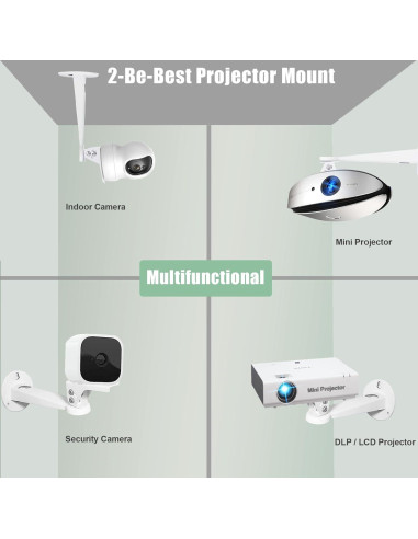 Soporte de Pared para Mini Proyector 2-Be-Best Blanco 20cm