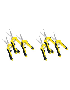 Tijeras de Jardinería iPower 16.5 cm Acero Inoxidable Amarillo 3 Pzas