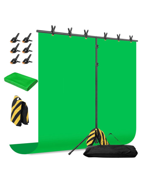 Fondo de Pantalla Verde Coliflor 1.83x1.52m con Soporte Ajustable Fondo de Pantalla Verde Coliflor 1.83x1.52m con Soporte Ajustable