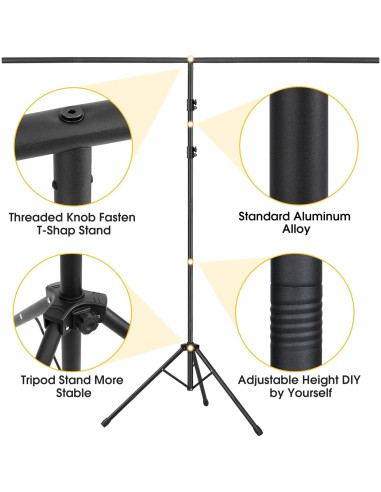 Fondo de Pantalla Verde Coliflor 1.83x1.52m con Soporte Ajustable