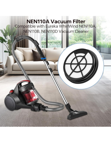 Filtro de Aspiradora Kalolado NEN110A/NEN110B/NEN110D HEPA - Paquete de 6