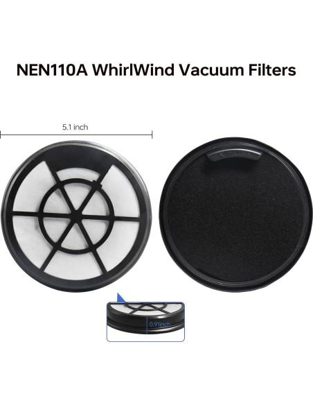 Filtro de Aspiradora Kalolado NEN110A/NEN110B/NEN110D HEPA - Paquete de 6 Filtro de Aspiradora Kalolado NEN110A/NEN110B/NEN110D HEPA - Paquete de 6