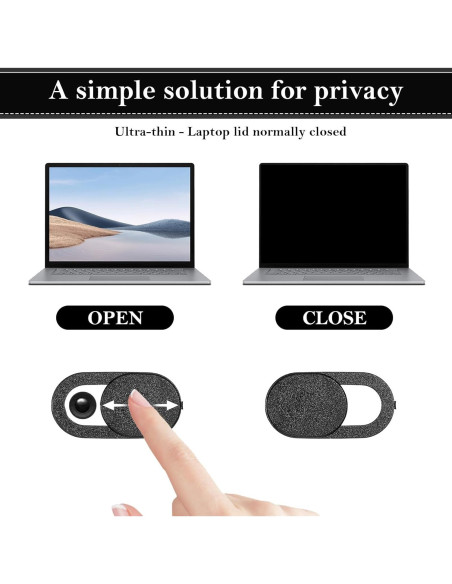 Cubierta de Webcam JIYIN 12 Pcs Deslizante Privacidad