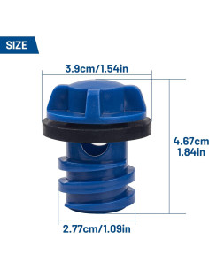 Tapón de Drenaje Omoojee para Cooler - Paquete de 2 Azul 2