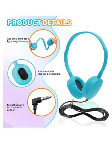 Auriculares para Niños ZHENWAY 5 Paquete Conector 3.5mm