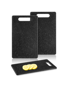 Juego de 2 Tablas de Cortar Lounsweer 25x15 cm Plástico Negro