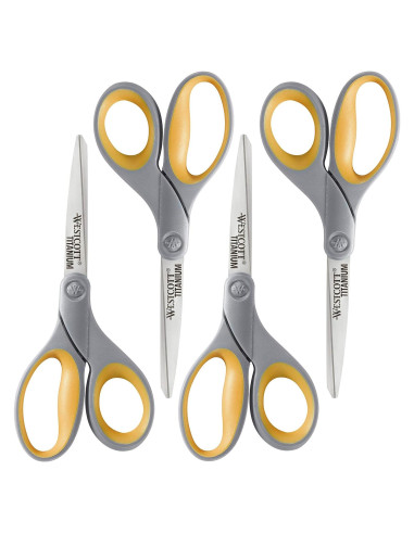 Tijeras de Titanio Bonded Westcott 20 cm, Paquete de 4
