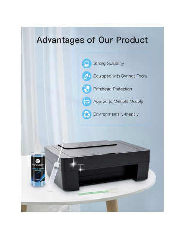 Kit de limpieza de cabezales de impresora Mars Online 100ML