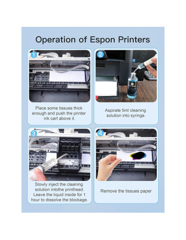 Kit de limpieza de cabezales de impresora Mars Online 100ML